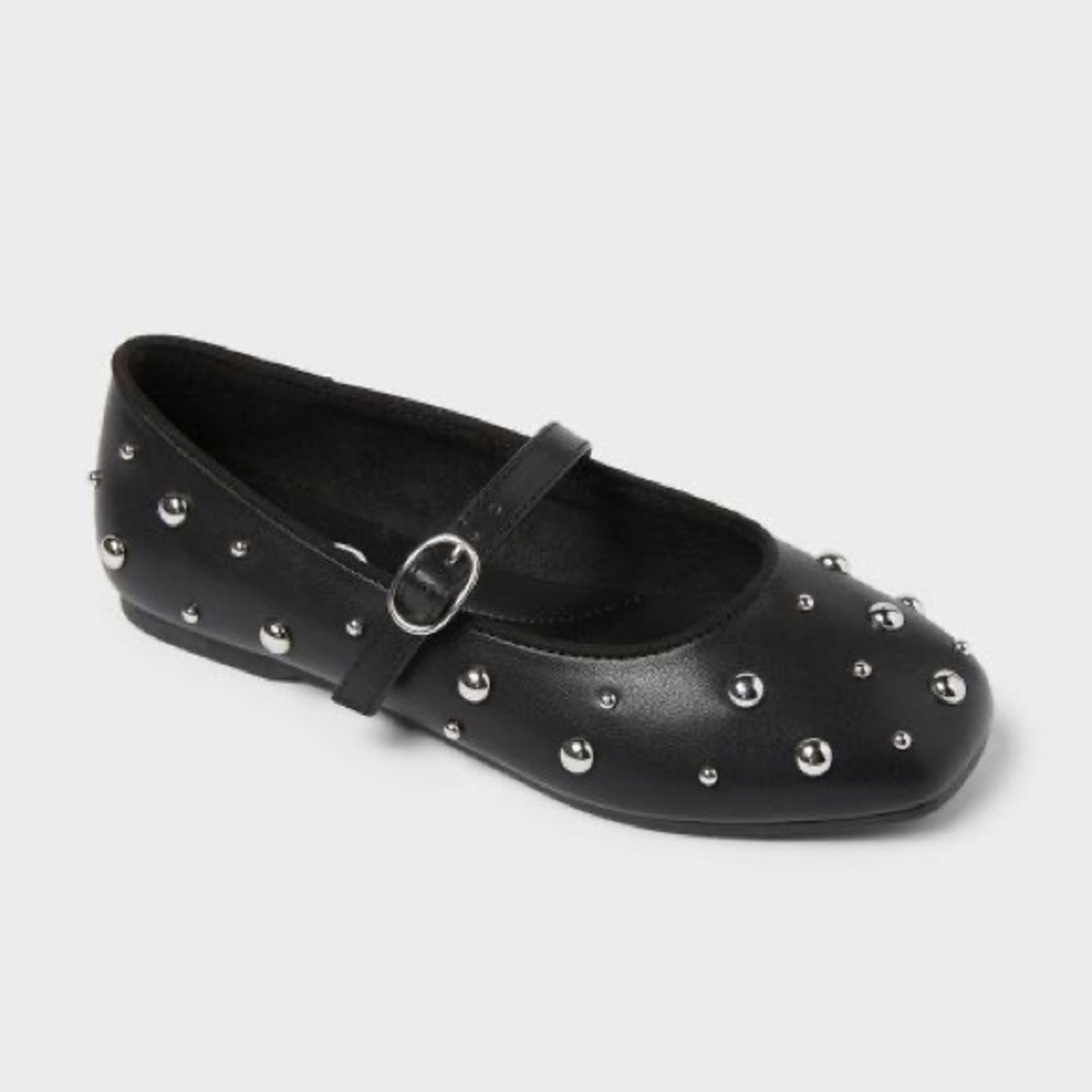 Kids' Stud Ballet Flats - art class™ Black 
Black Studded Kids Ballet Flats